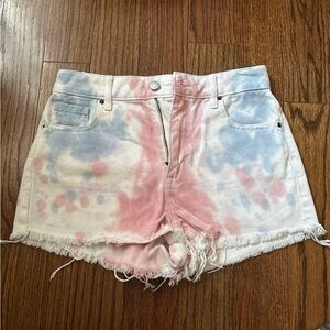 Women’s Pastel Tie-Dye Jean Shorts